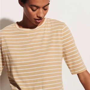 Vince vintage stripe elbow sleeve tee